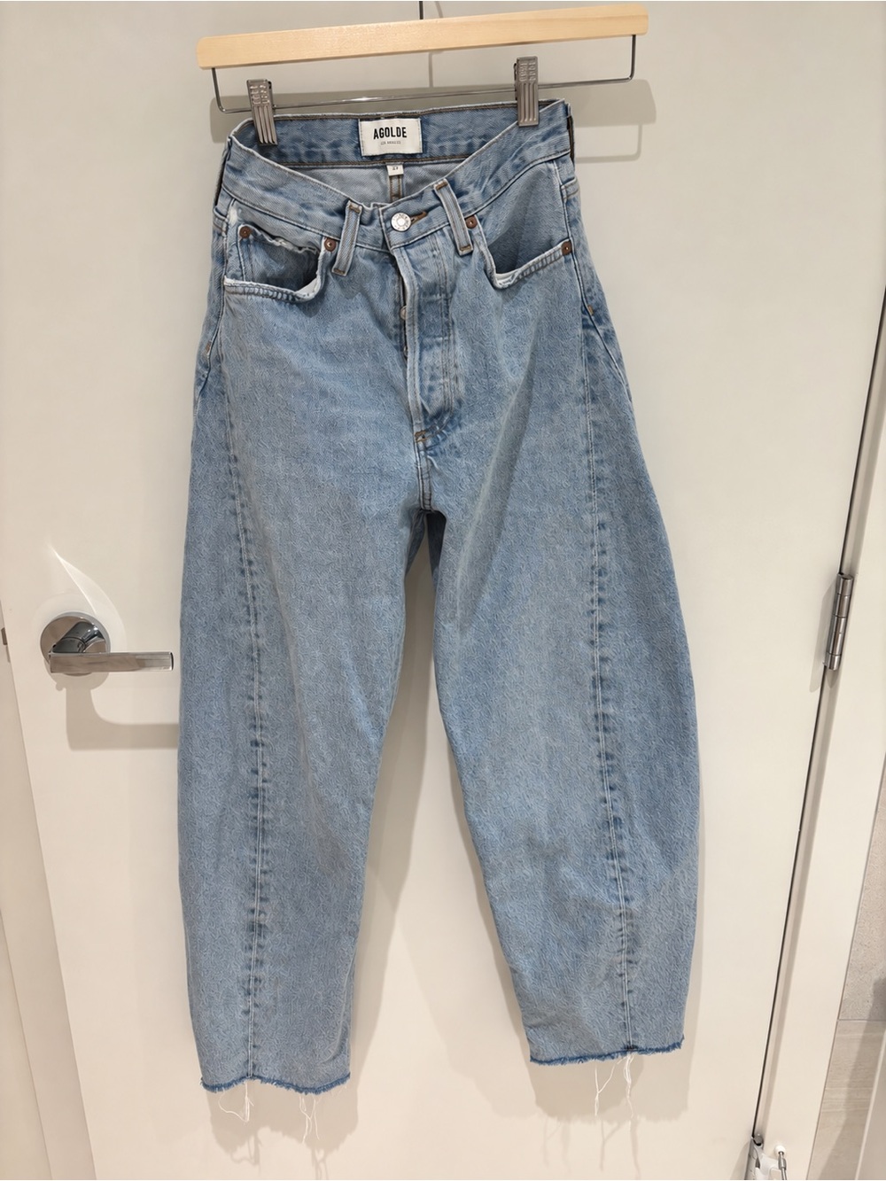 Luna Pieced High Rise Curved Taper Jeans